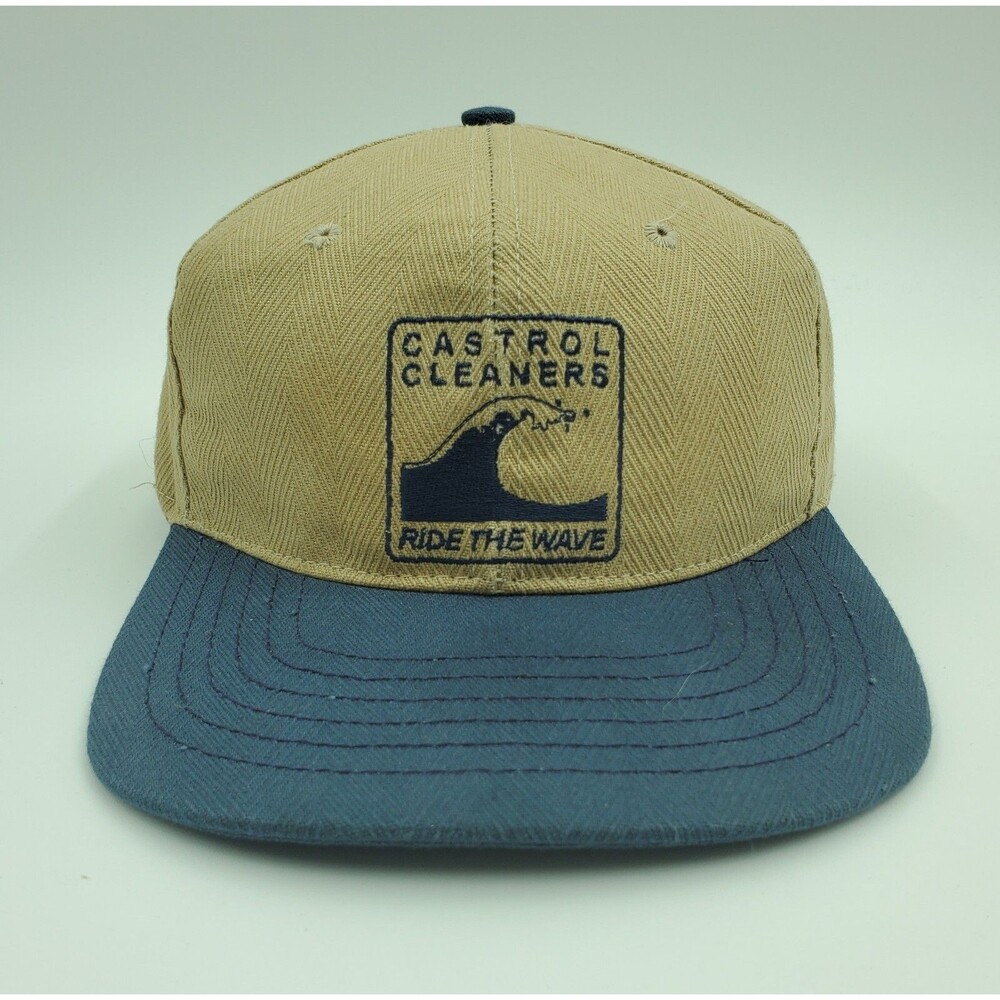 Vintage Castrol Cleaners Ride the Wave GTX Oil Industrial Hat Strapback USA